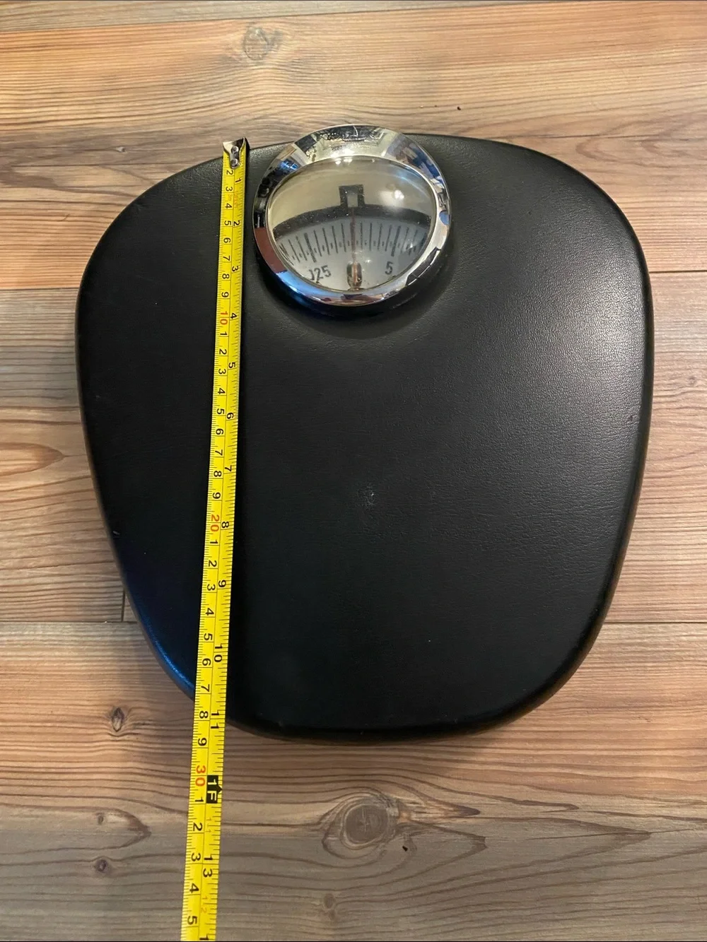 Vintage Krups MCM Germany Chrome & Faux Leather Analog kg Bathroom Scale